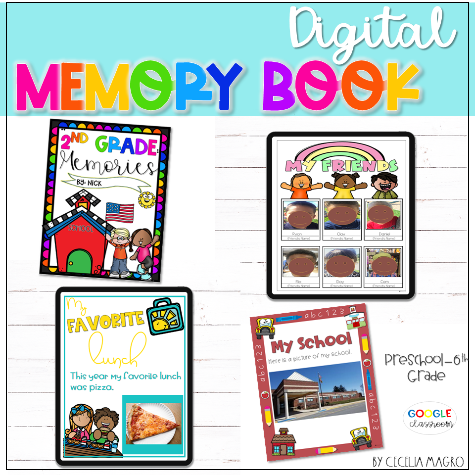 Digital Memory Book End of the Year Activities - I Love 1st Grade