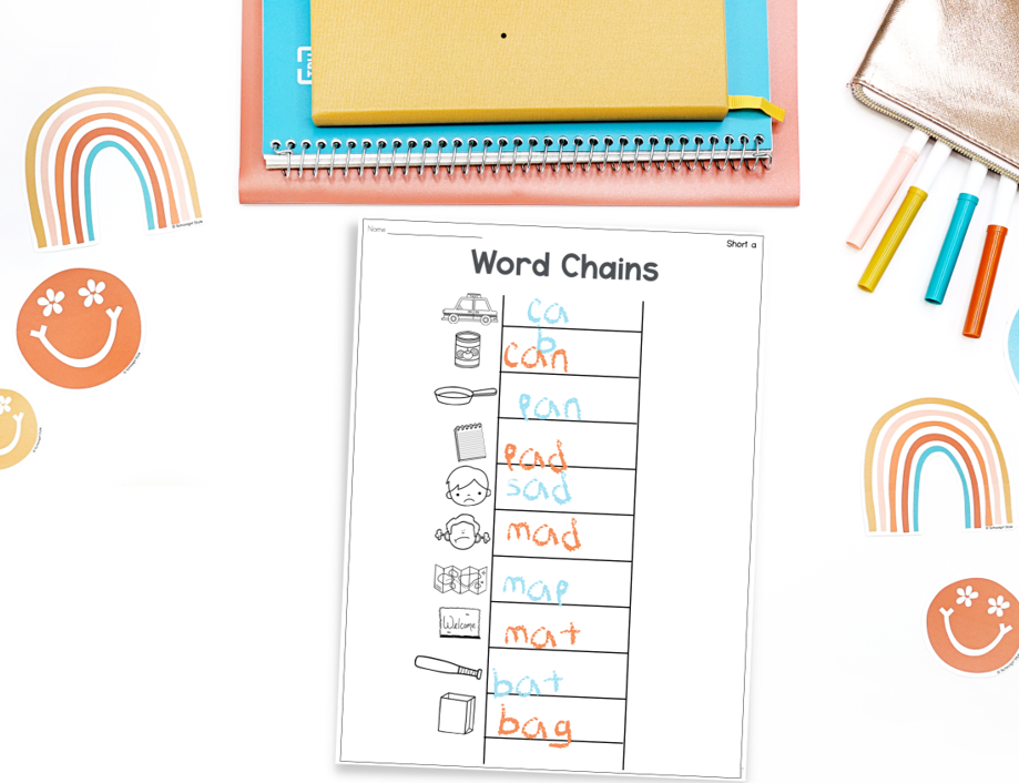 Word Chains Phonics Practice Word Ladders - I Love 1st Grade