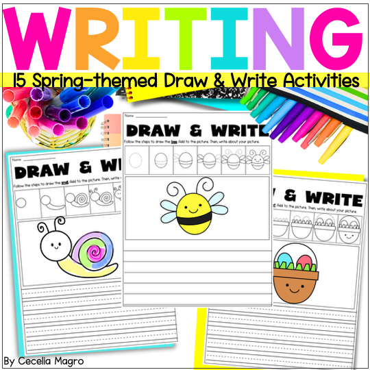 Spring Writing Step by Step Directed Drawing and Writing Activities - I ...